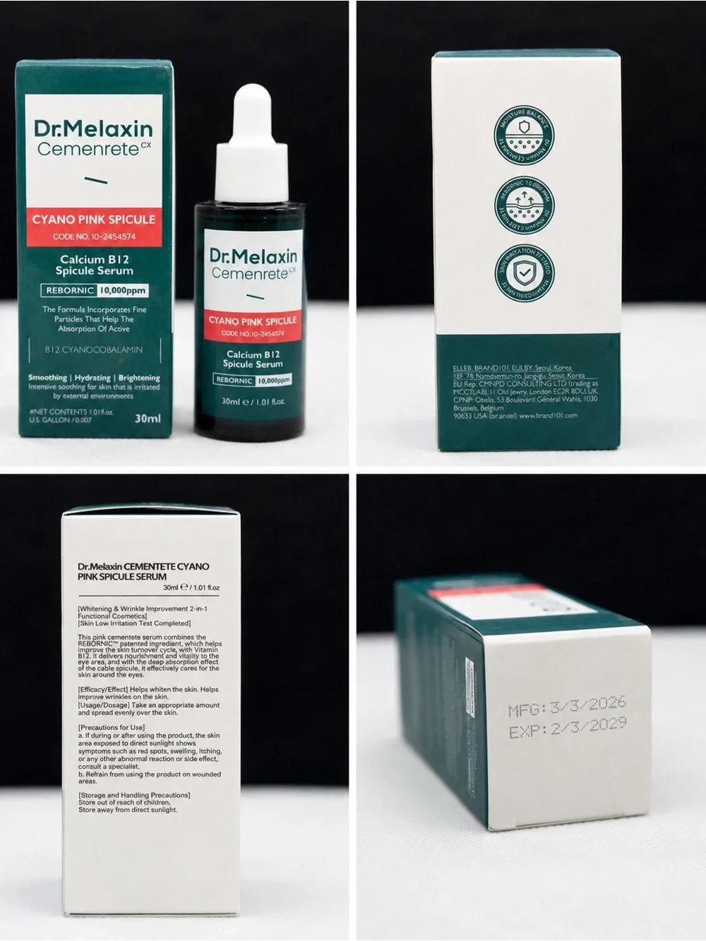 Dr. Melaxin Cementete CX Cyano Pink Spicule Serum — Hydrating Brightening (30ml)